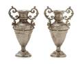 A Pair of Metal Vases
