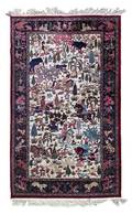 A Persian Pictorial Wool Rug