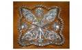 1088 American Brilliant Period Cut Glass Dish Signed F