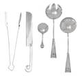 A Group of American Silver Flatware Servers