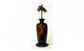 125 Art Pottery Glazed Table Lamp with Leaf and B