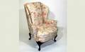 103 QueenAnne Style Upholstered Wing Chair with