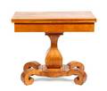 A Biedermeier Birdseye Maple Fliptop Table