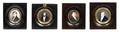 A Group of Four Portrait Miniatures