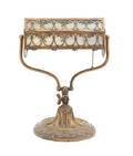 An American Bronze and Slag Glass Desk Lamp