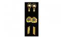 1130 Three Pair Ladies 14 Kt Yellow Gold Earrings wit