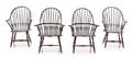 Two Pairs of Windsor Armchairs