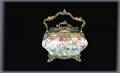 74 Bronze and Porcelain Biscuit Box with Handle