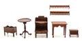 A Group of Six Furniture Articles