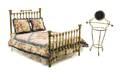 A Victorian Style Brass Bed