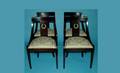 59 Four 4 Mahogany EmpireStyle Side Chairs with uph