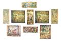 A Collection of Nine Faux Tapestries