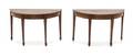 A Pair of Sheraton Style Mahogany Console Tables