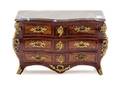 A Regence Style Gilt Metal Mounted Bombe Commode