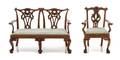 A Chippendale Style Settee and Armchair