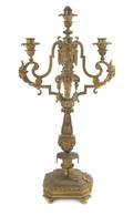 A Neoclassical Style Gilt Bronze FiveLight Candelabrum