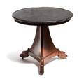 An Empire Mahogany and Marble Top Center Table