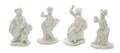 A Set of Four Nymphenburg Blanc de Chine Figures