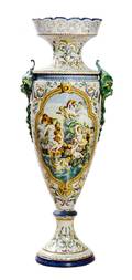 An Italian Majolica Urn