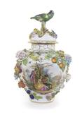 A German Porcelain Urn and Cover