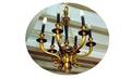 163A Antique Brass Chandelier with 5Candle