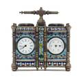 A French Champleve Carriage Clock and Barometer