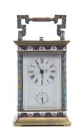 A Cloisonne Repeating Carriage Clock