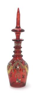 A Bohemian Ruby Glass Decanter