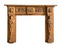A Continental Carved Oak Mantel