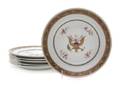Six Chinese Export Porcelain Armorial Plates