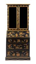 A Georgian Style Lacquered Secretary Bookcase