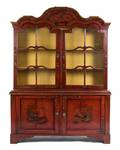 A George III Red Lacquered Chinoiserie Bookcase