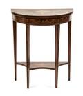 A George III Adam Style Marquetry and Mahogany Side Table