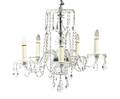 A Cut Glass FiveLight Chandelier