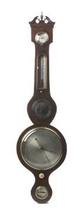 An English Mahogany Wheel Barometer