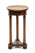 An American Empire Burl Walnut Pedestal Table