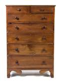 An American Walnut Tall Chest of Drawers