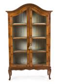 A Louis XV Style Walnut Display Cabinet