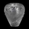 A Lalique Molded and Frosted Glass Vase