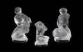 Three Lalique Molded and Frosted Glass Figures