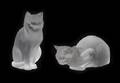 Two Lalique Molded and Frosted Glass Figures