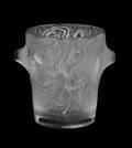A Lalique Molded and Frosted Glass Ice Bucket