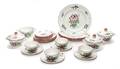 A French Faience Partial Dinner Service for Four Saint Amand