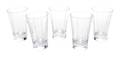 A Set of Five Etched Crystal Glasses