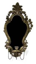 A Pair of Venetian Style Carved Giltwood Mirrors