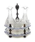 An English Blue and White Porcelain Cruet Set