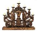 An Italian Neoclassical Style Carved Giltwood Seven Light Candelabra