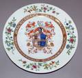 75 PAIR OF EXPORT ARMORIAL PORCELAIN PLATESChinese C