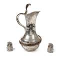A Silvered Metal Ewer