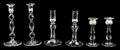 Three Pairs of Crystal Candlesticks